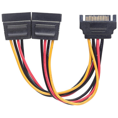 CABLE ALIMENTACION DIVISOR Y SATA 0.15M X2 1 MACHO A 2 HEMBRA