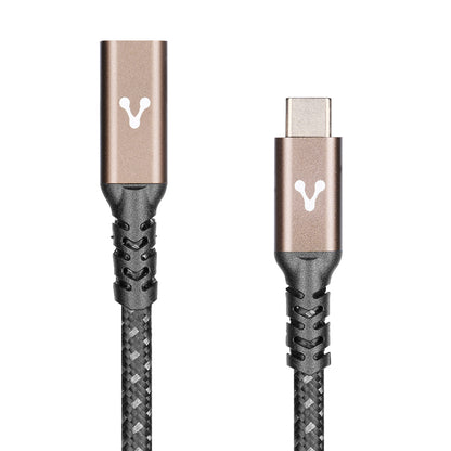 CABLE EXTENSION VORAGO CAB-127 TIPO C HEMBRA-TIPO C MACHO 1 METRO 100W NEGRO