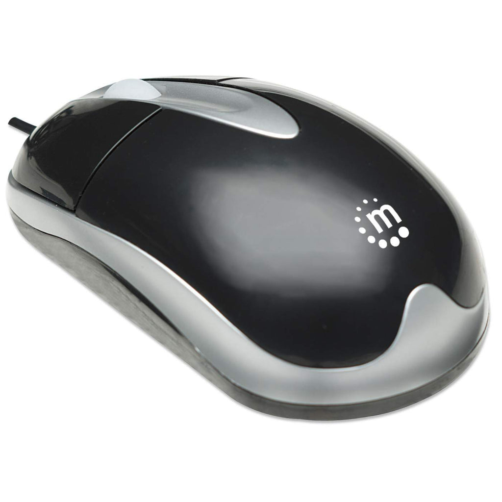 MOUSE OPTICO ALAMBRICO COLOR NERO-PLATA