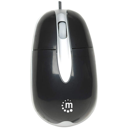 MOUSE OPTICO ALAMBRICO COLOR NERO-PLATA