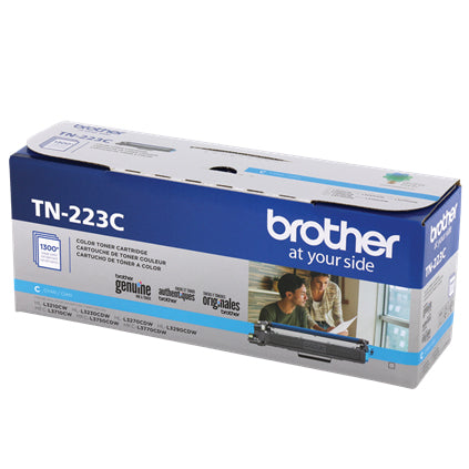 Tóner Brother Genuine TN-223C Rendimiento Estándar 1300 Páginas Color Cian