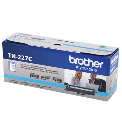 Tóner Brother Genuine TN-227C Alto Rendimiento 2300 Páginas Color Cian