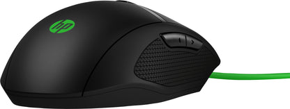 Mouse HP 300 Pavilion Gaming 5000 dpi Color Negro-Verde