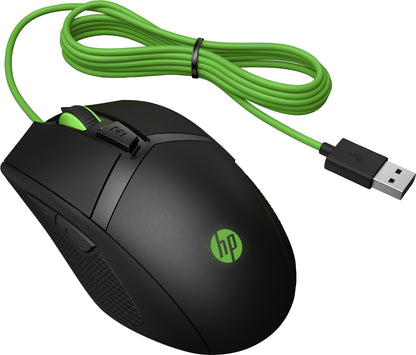 Mouse HP 300 Pavilion Gaming 5000 dpi Color Negro-Verde