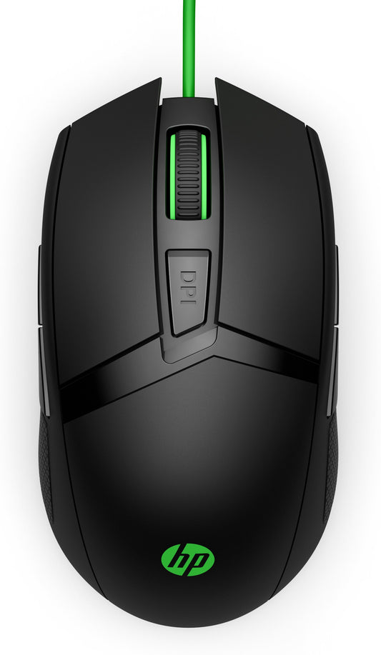 Mouse HP 300 Pavilion Gaming 5000 dpi Color Negro-Verde