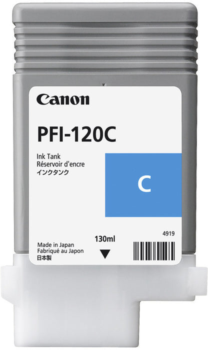 Tinta Canon PFI-120C 130ml Color Cian