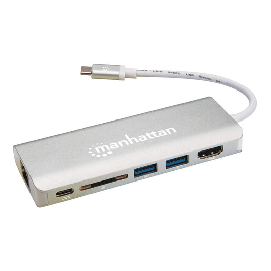 CONVERTIDOR VIDEO USB-C A HDMI RJ45/USB/USB-C PD/LECTOR SD