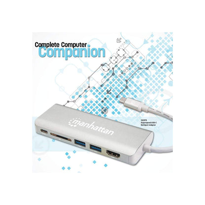 CONVERTIDOR VIDEO USB-C A HDMI RJ45/USB/USB-C PD/LECTOR SD