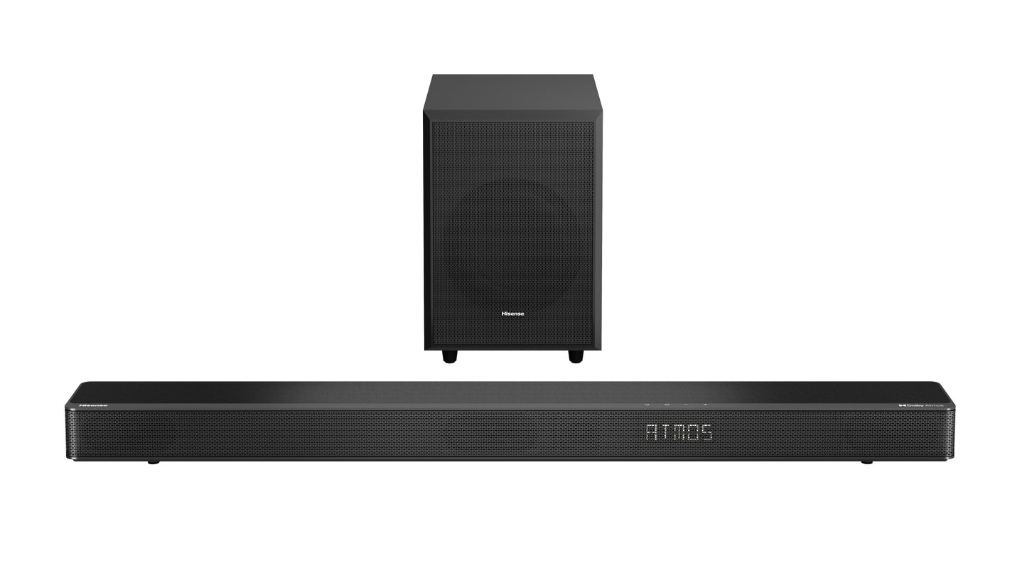 Barra de Sonido Hisense 3.1.2 Canales con Subwoofer Inalámbrico Color Negro