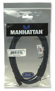 Cable Manhattan USB V2.0 A-Mini B 3.0M Negro