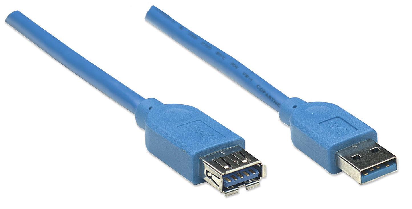 Cable Manhattan USB V3.2 Ext Tipo A  3.0M Azul 5 G