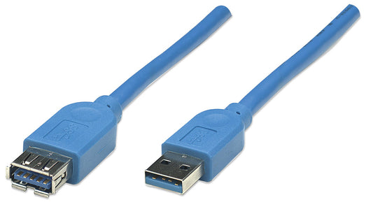 Cable Manhattan USB V3.2 Ext Tipo A  3.0M Azul 5 G