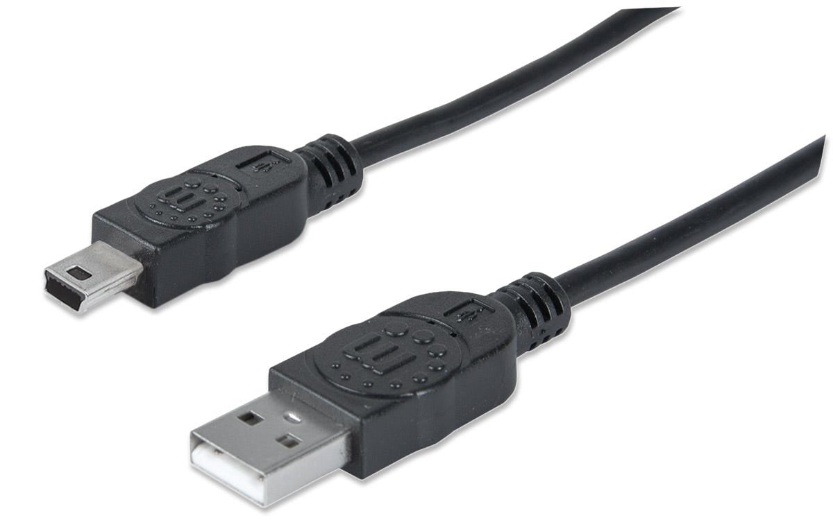 CABLE USB V2.0 A-MINI B 1.8M NEGRO