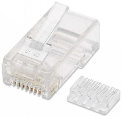 PLUG MODULAR RJ45 UTP CAT6 SOLIDO BOTE CON 100 PIEZAS