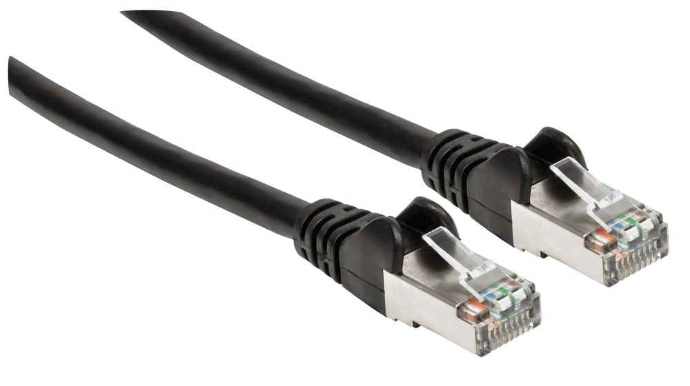 Cable Intellinet Red Cat6a S/FTP RJ45 50 Micras 30cm Color Negro