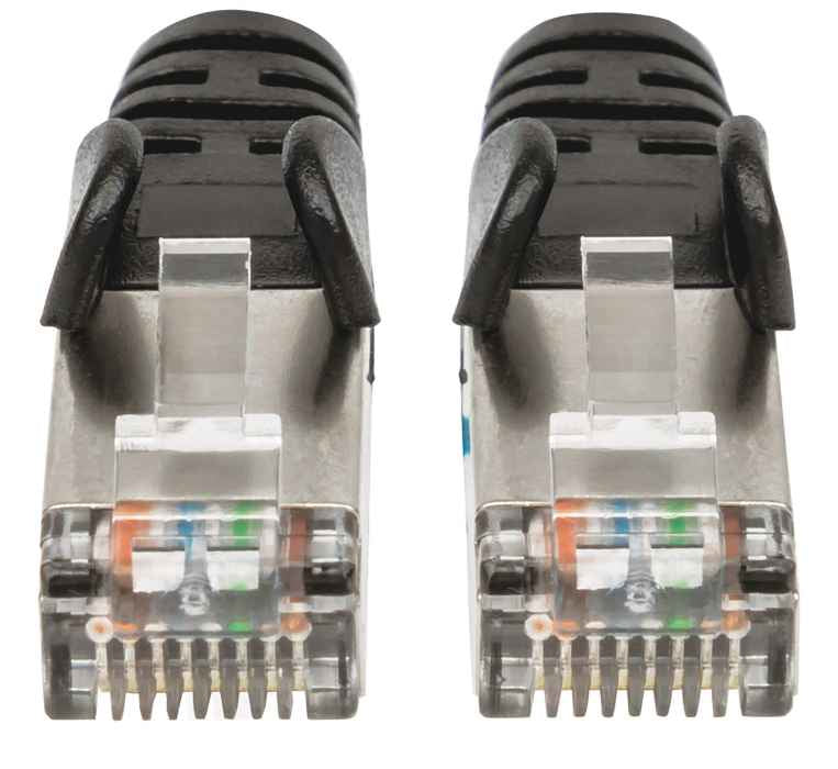 Cable Intellinet Red Cat6a S/FTP RJ45 50 Micras 30cm Color Negro