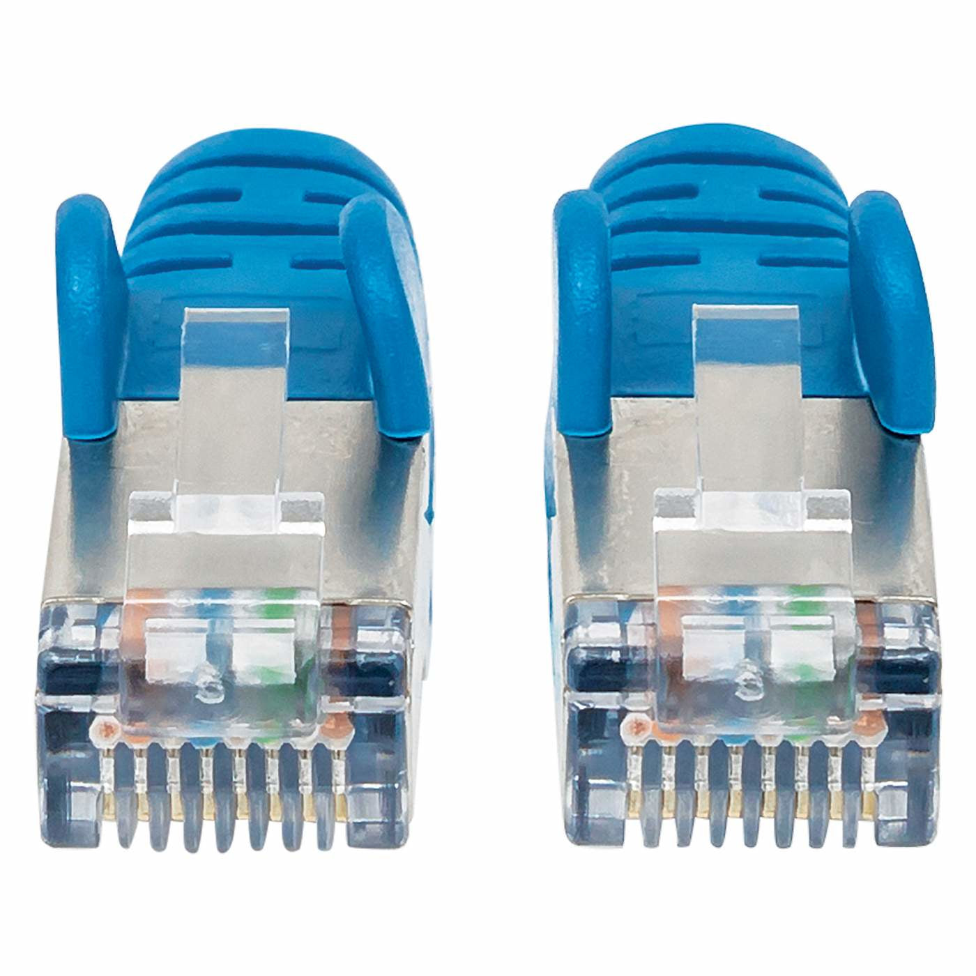 CABLE DE RED PATCH CAT6A RJ45 0.90M SFTP BLINDADO AZUL