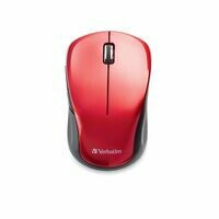 Mouse VERBATIM Inalámbrico Silencioso USB-C 1600 DPI - Rojo