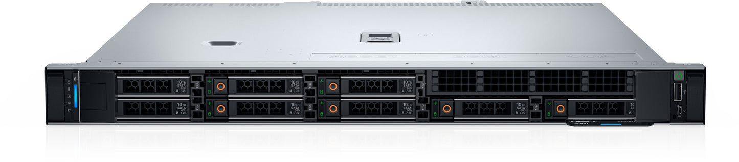 Servidor Dell PowerEdge R360 + Intel Xeon E-2436 6C/12T + 1x16GB 5600MT/s + 1x2TB 3.5 + PERC H355 + 3 Years Basic NBD