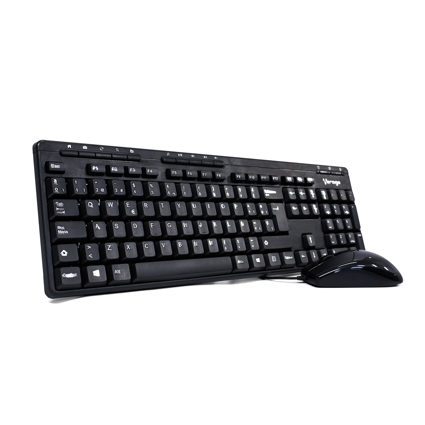 KIT VORAGO KM-105 TECLADO Y MOUSE ALAMBRICO MULTIMEDIA USB