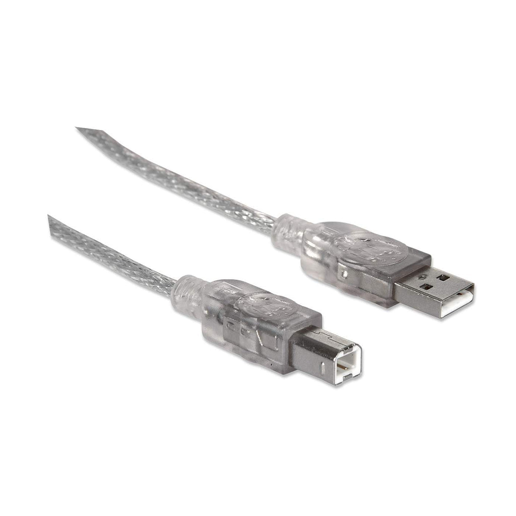 CABLE USB A-B 5.0M IMPRESORA PLATA