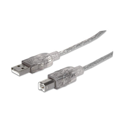 CABLE USB A-B 5.0M IMPRESORA PLATA