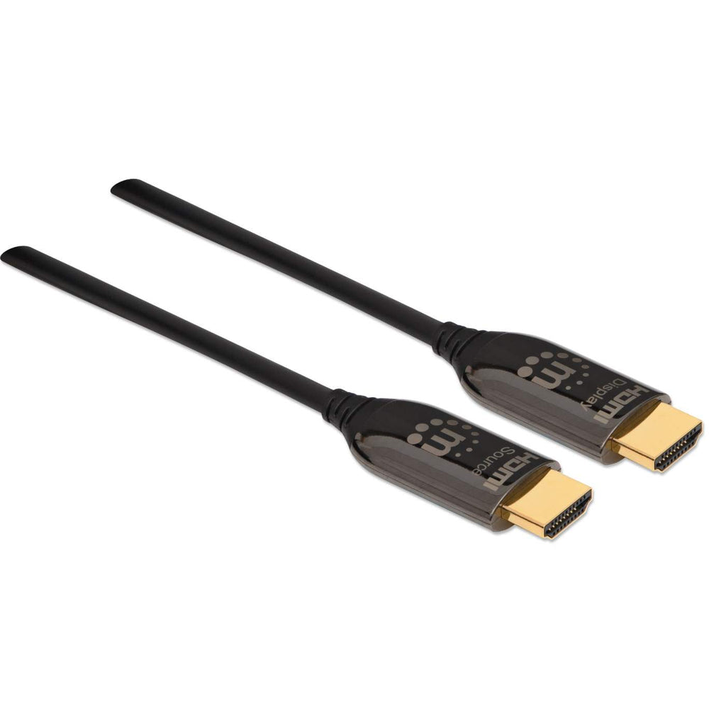 Cable Manhattan HDMI 2.0 Fibra Optica M-M 50m Color Negro