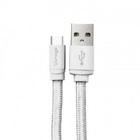 Cable Vorago Cab-123 Usb-Tipo C  1 Metro Carga Rapida Blanco