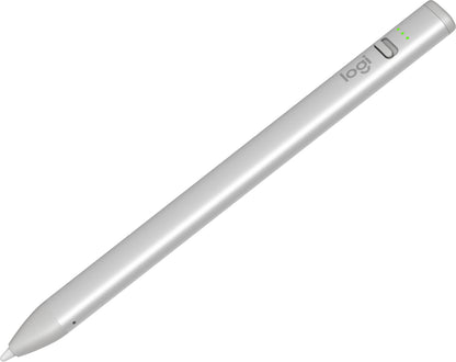 Logitech Crayon lápiz digital 20 g Plata, Blanco