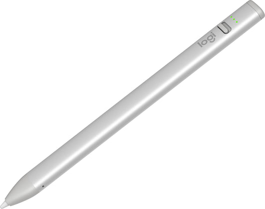 Logitech Crayon lápiz digital 20 g Plata, Blanco