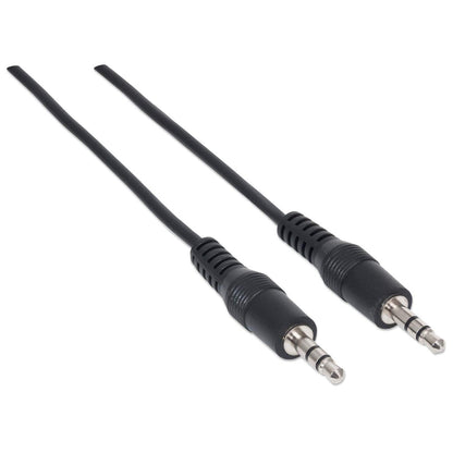 Cable Manhattan Audio Estéreo 3.5mm M-M 1.8m Color Negro