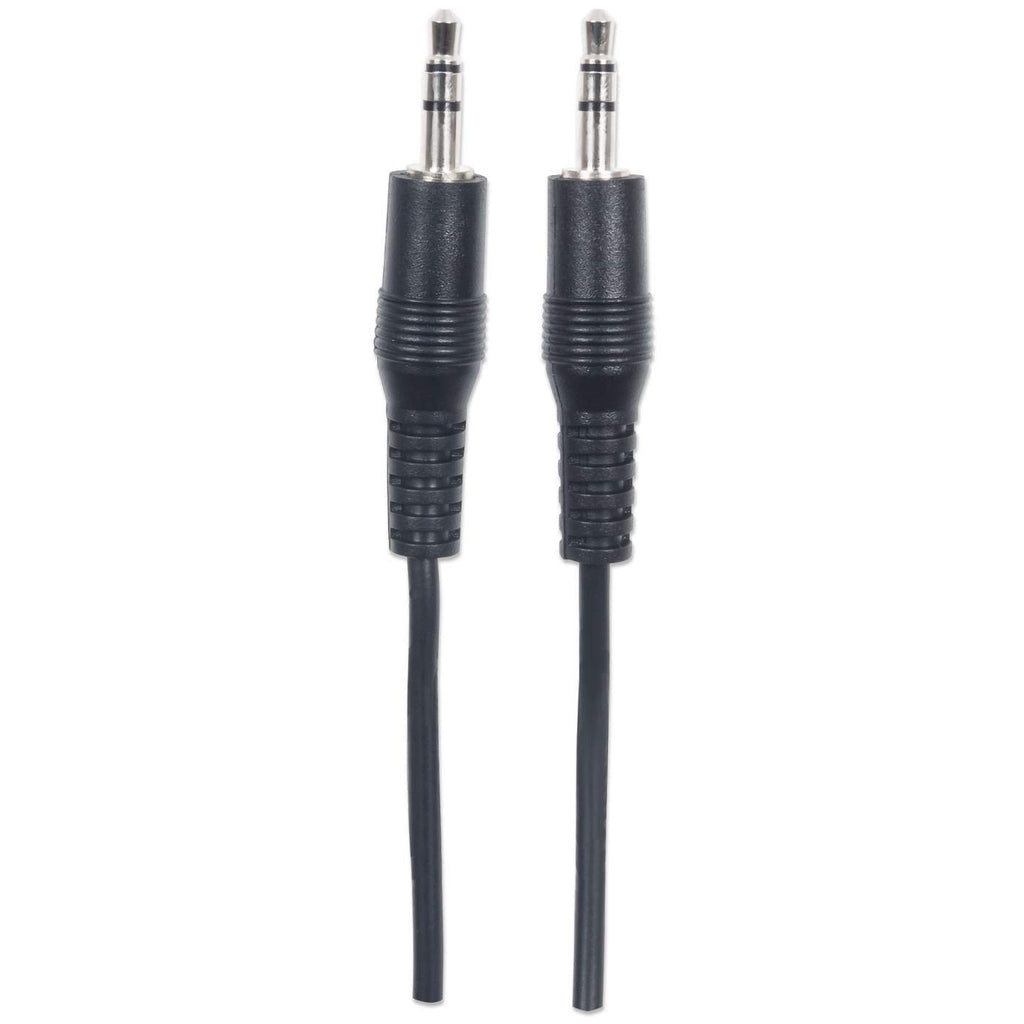 Cable Manhattan Audio Estéreo 3.5mm M-M 1.8m Color Negro