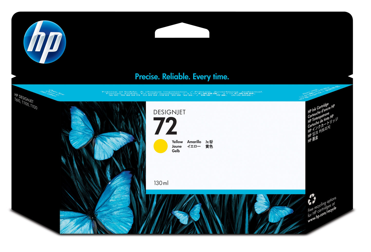 HP 72 AMARILLO 130ML TINTA AMPLIO FORMATO C9373A