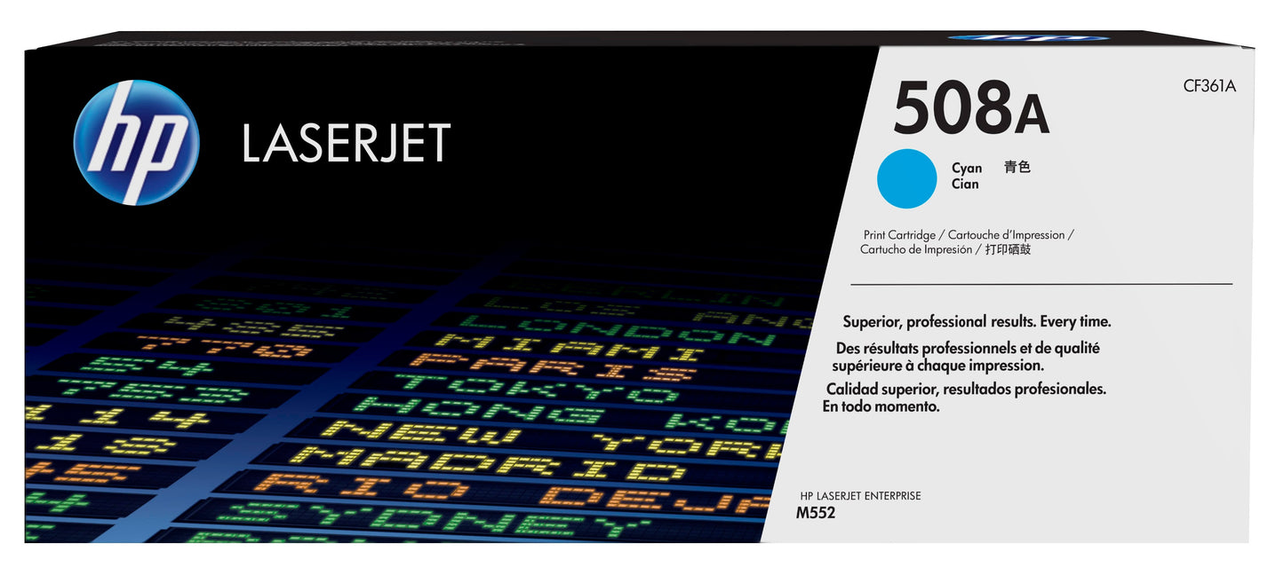 HP 508A CYAN LASERJET TONER CARTRIDGE