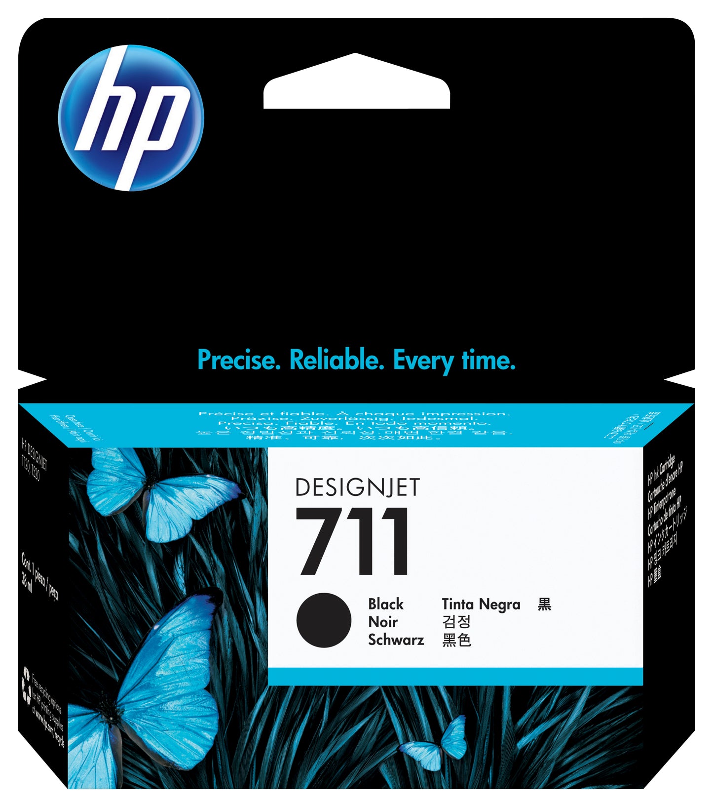 HP 711 NEGRO 38ML TINTA AMPLIO FORMATO CZ129A