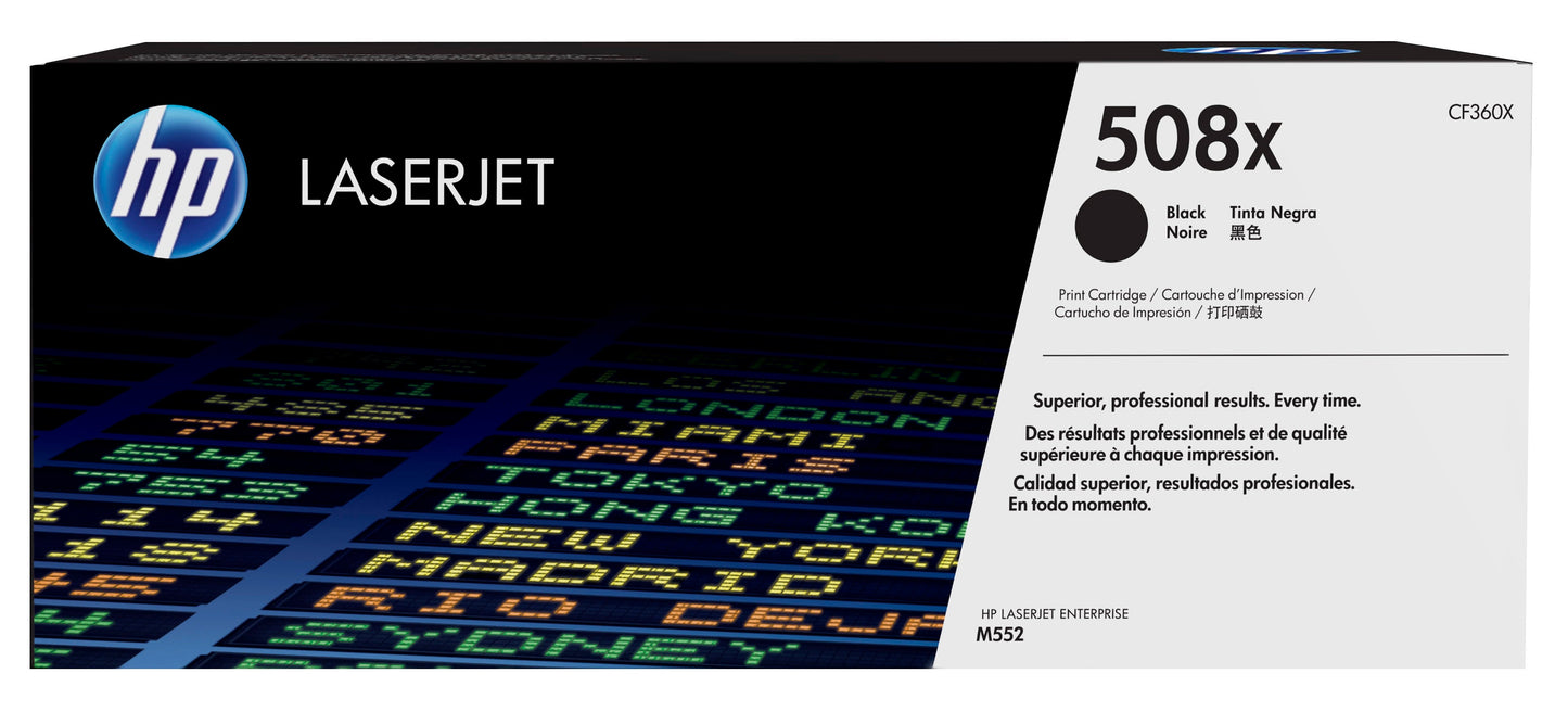 HP 508X BLACK LASERJET TONER CARTRIDGE