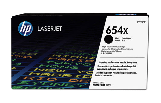 Cartucho de Tóner Original HP 654X LaserJet de Alta Capacidad Negro