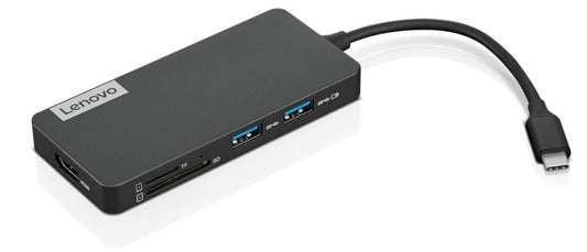 Docking Lenovo 1xUSB-C 2xUSB 3.0 1xHDMI TF/SD Negro