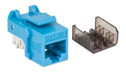 JACK RJ45 CAT6A UTP KEYSTONE DE IMPACTO AZUL