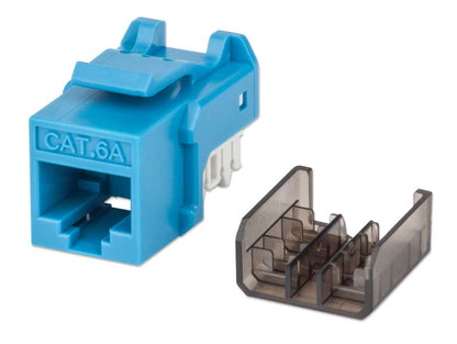 JACK RJ45 CAT6A UTP KEYSTONE DE IMPACTO AZUL