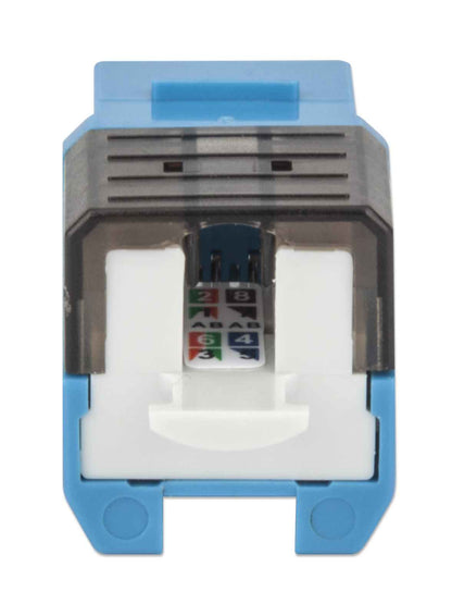 JACK RJ45 CAT6A UTP KEYSTONE DE IMPACTO AZUL