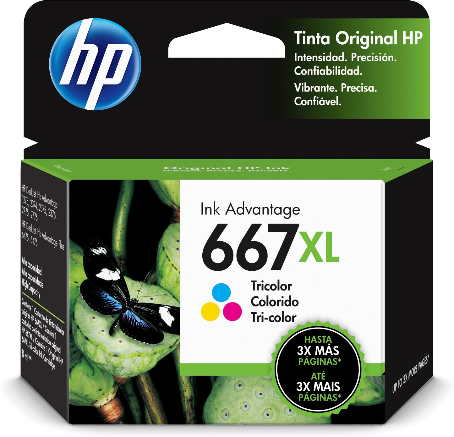 TINTA TRICOLOR HP 667XL RENDIMI 330PAGS 3YM80AL