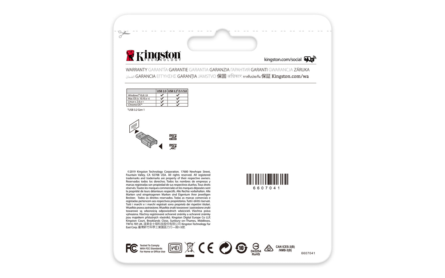 LECTOR USB 3.2 KINGSTON MOBILEL PLUS USB3.2 GEN1 MICROSDHC/SDXC UHS