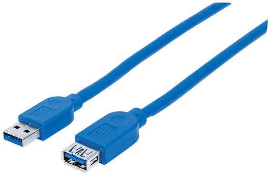 Cable Manhattan USB V3.2 Ext  Tipo A  1.0M Azul 5Gb