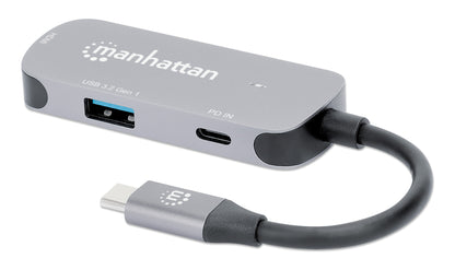 Docking Manhattan USB-C  3 Ptos HDMI 4K 60Hz USB-C