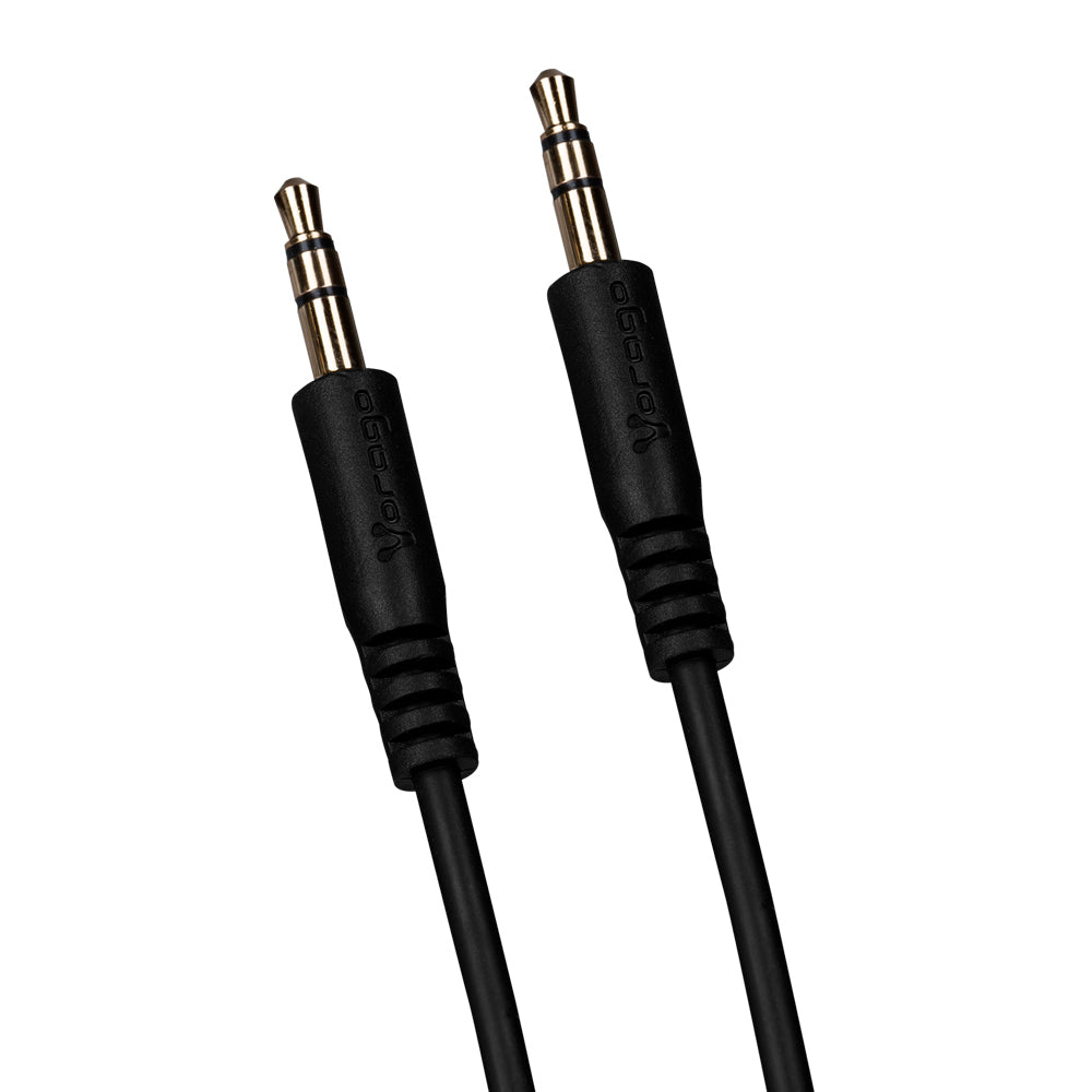 CABLE AUXILIAR AUDIO VORAGO CAB-A01B 3.5MM A 3.5 MM NEGRO