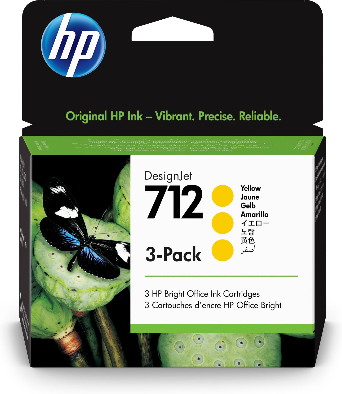 HP 712 AMARILLO 29ML 3-PACK TINTA AMPLIO FORMATO 3ED79A