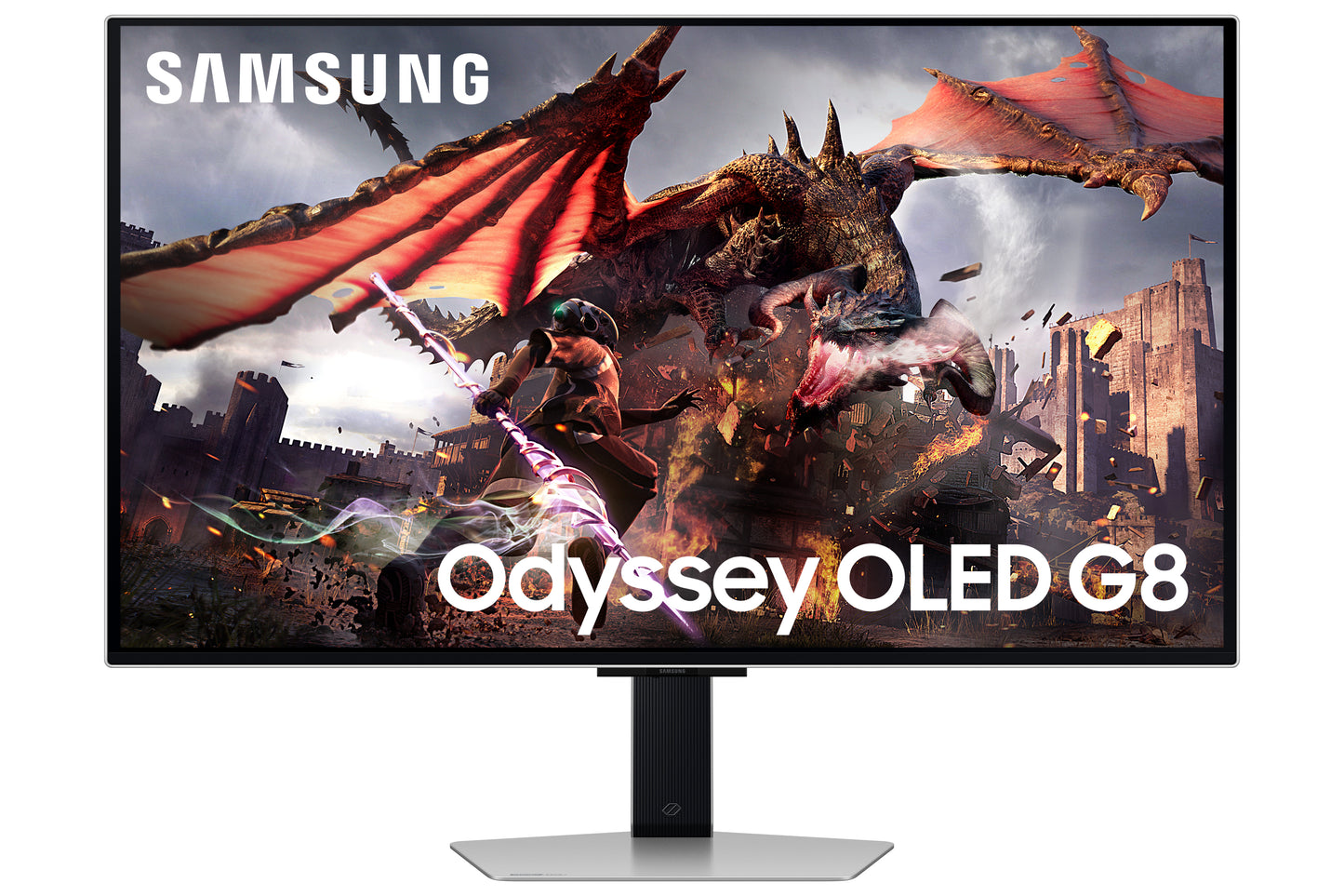 Monitor Gamer Samsung 32 in Odyssey 4K 3840 x 2160 240HZ PLANO PLATA RGB 0.03MS GAMING HUB G8