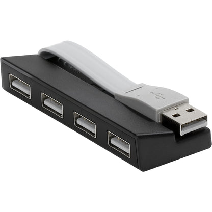 HUB 4 PUERTOS USB 2.0 WINDOWS Y MAC ALIMENTACION USB NEGRO