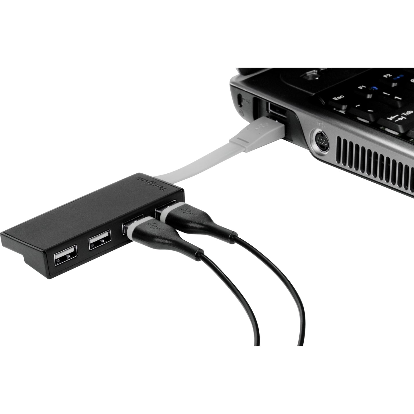 HUB 4 PUERTOS USB 2.0 WINDOWS Y MAC ALIMENTACION USB NEGRO